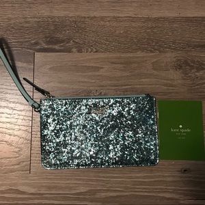 Kate Spade glitter wristlet